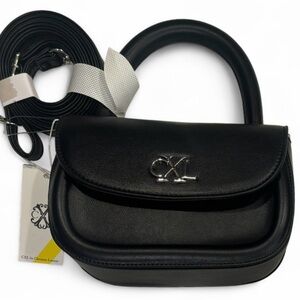 Christian Lacroix Black Crossbody Bag with Silver Accents
